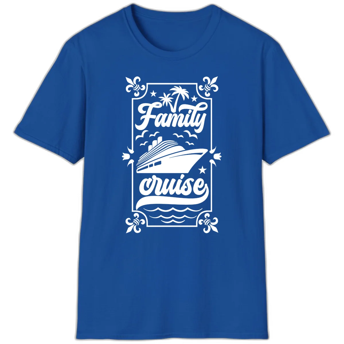 Family Cruise Getaway Vintage Group Travel T-Shirt in Royal