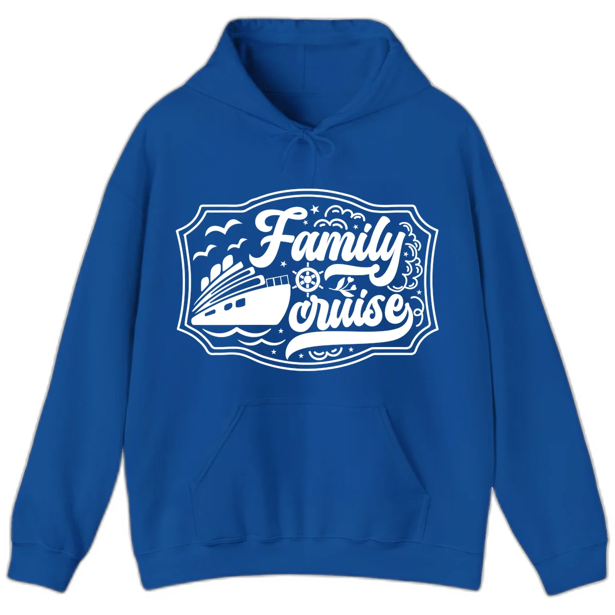 Family Cruise Vintage Badge Hoodie in Royal