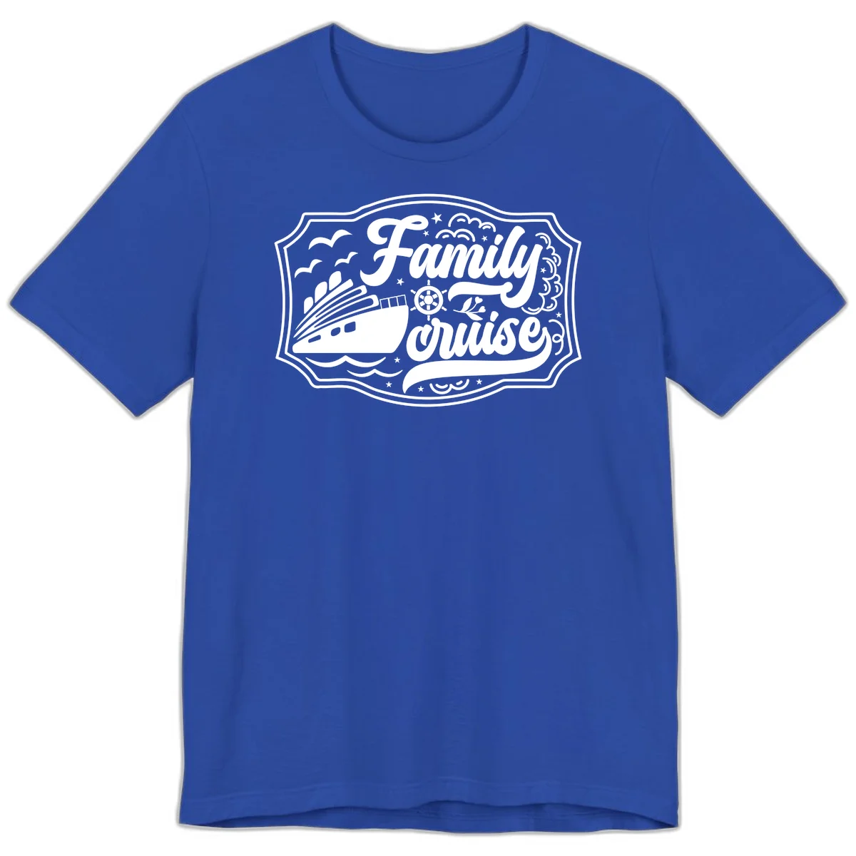 Family Cruise Vintage Badge Premium T-Shirt in True Royal