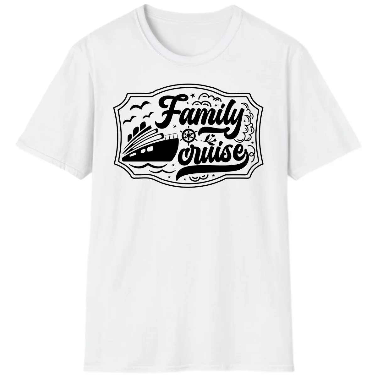 Family Cruise Vintage Badge T-Shirt in White