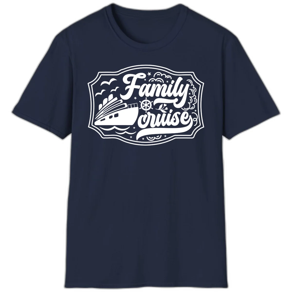 Family Cruise Vintage Badge T-Shirt in Navy