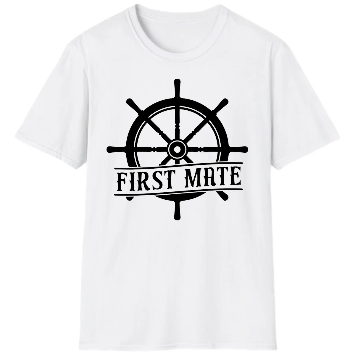 First Mate Ship's Wheel T-Shirt in White