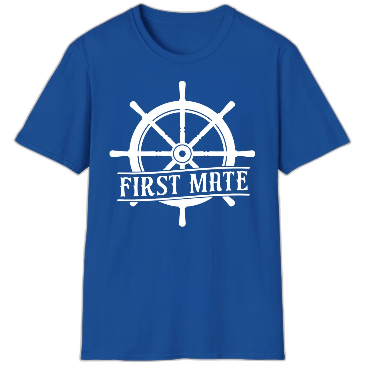 First Mate Ship's Wheel T-Shirt in Royal