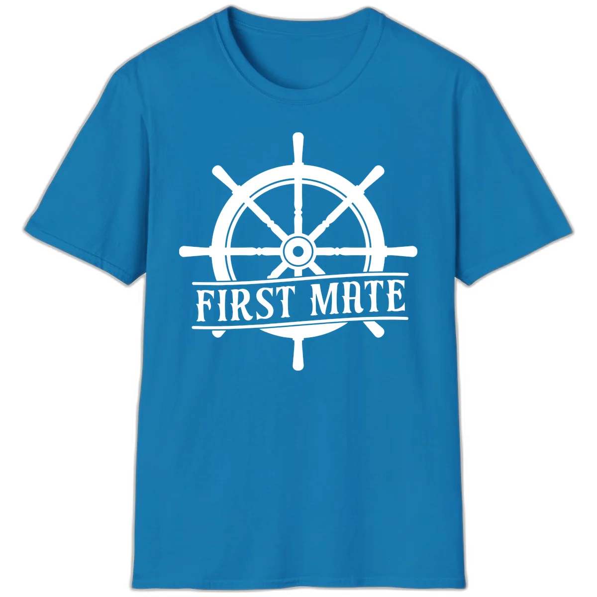 First Mate Ship's Wheel T-Shirt in Sapphire