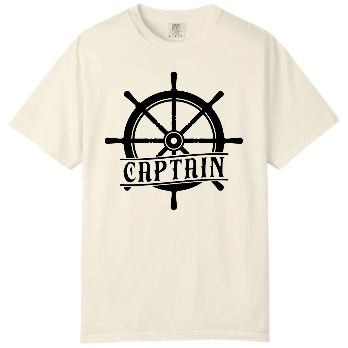 Captain Ship Wheel Nautical Design Comfort Color in Ivory