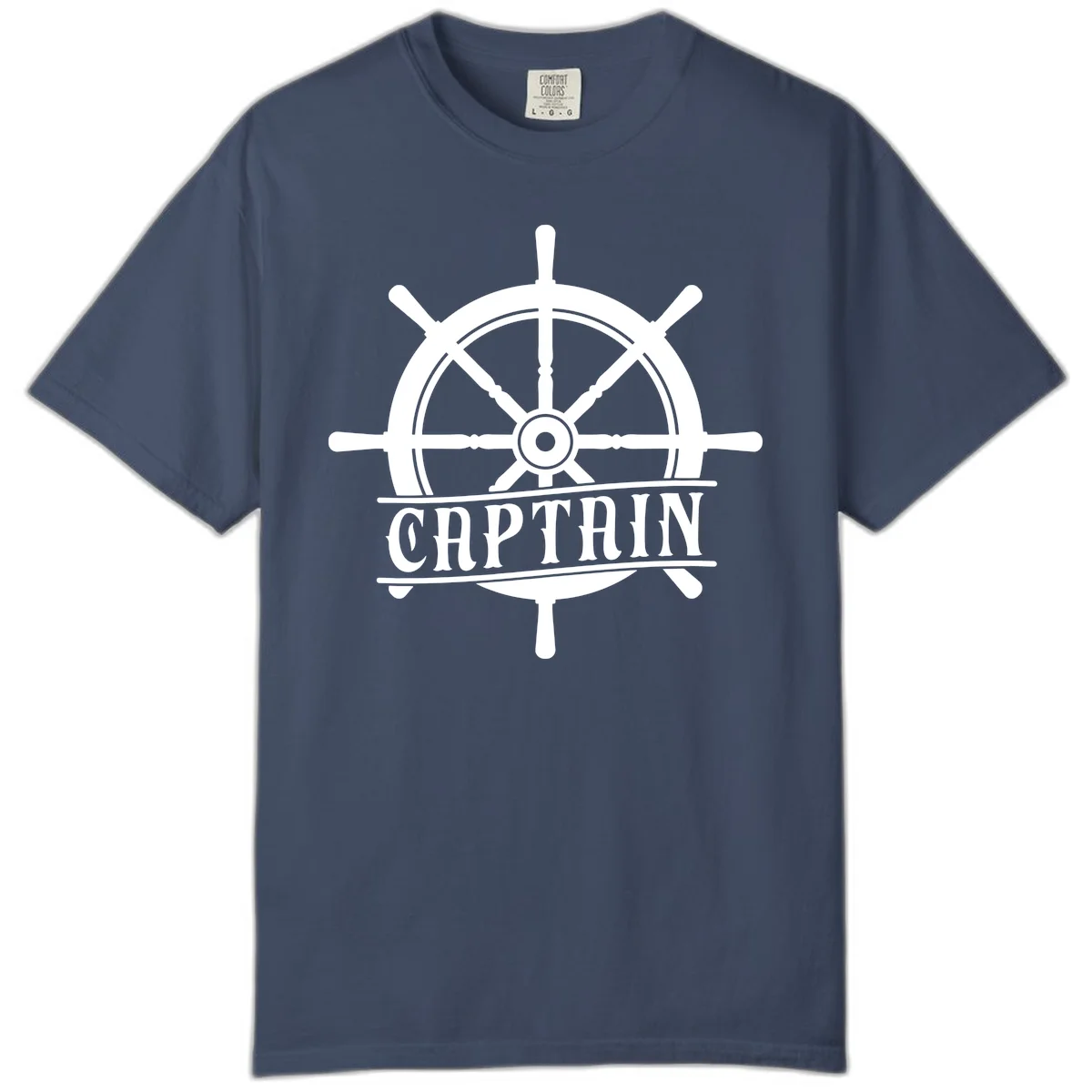 Captain Ship Wheel Nautical Design Comfort Color in Midnight