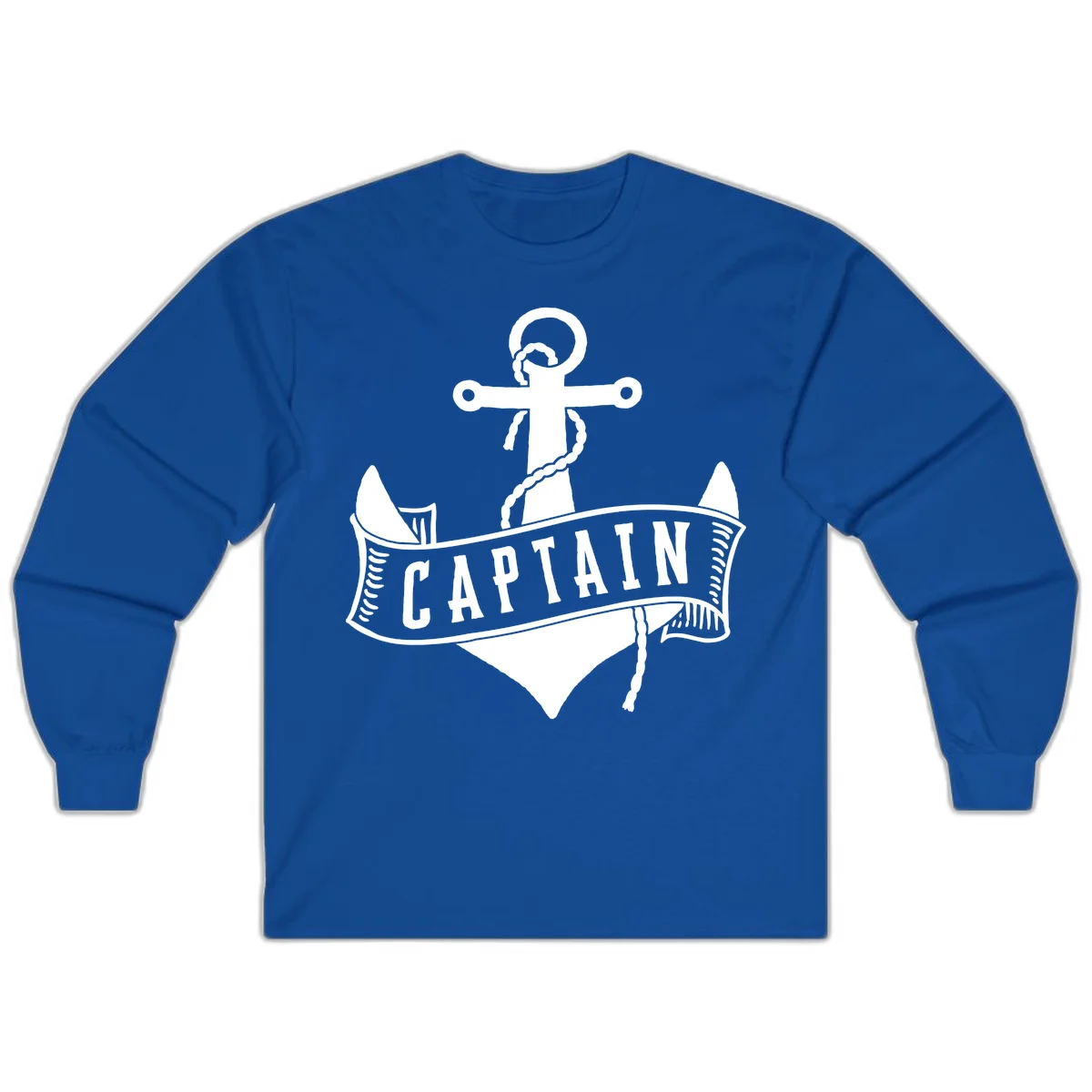 Captain Anchor Nautical Badge Long Sleeve in Royal