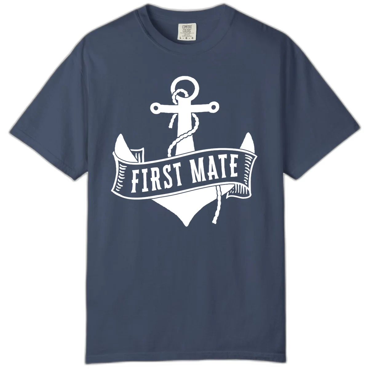 First Mate Anchor Nautical Comfort Color Tee in Midnight