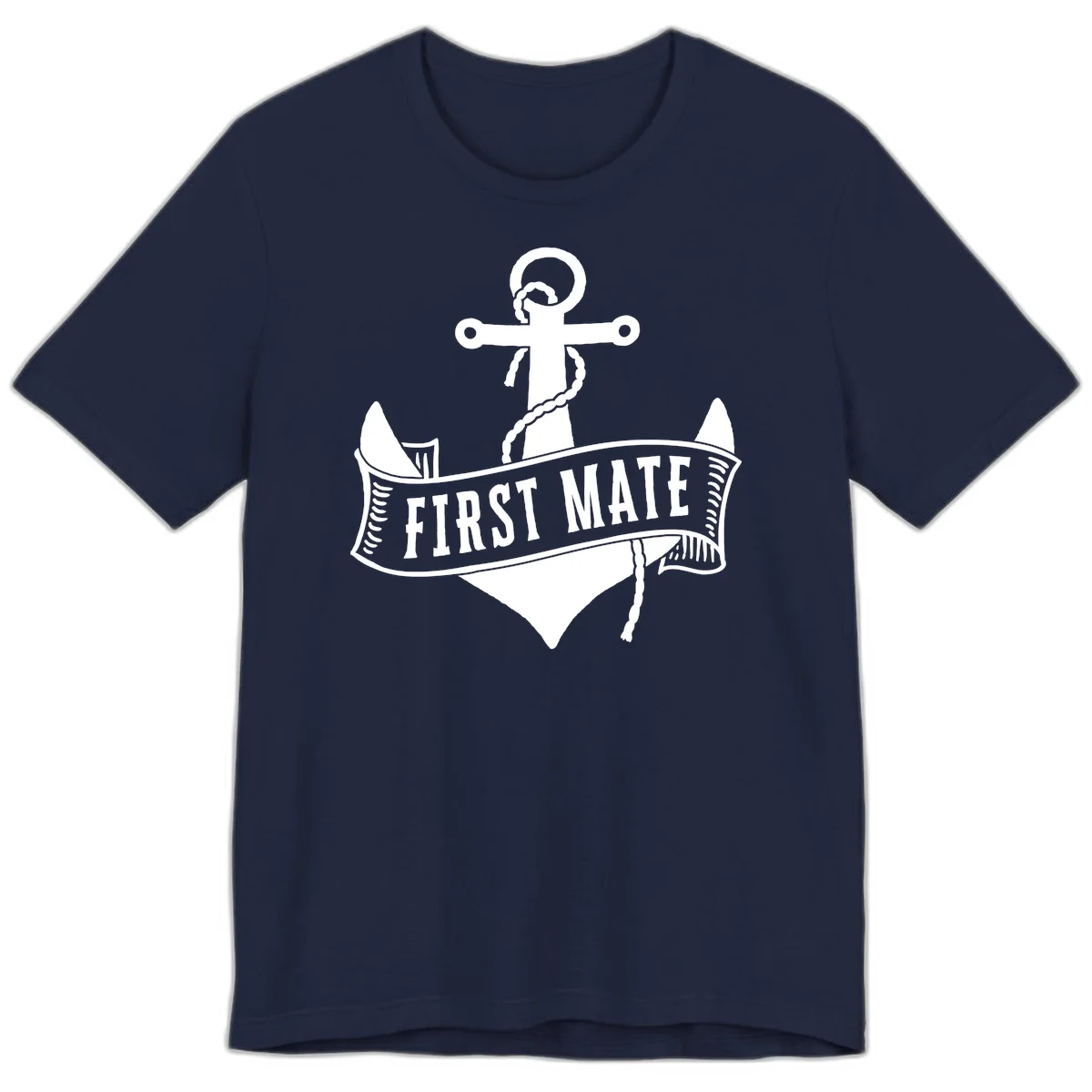 First Mate Anchor Nautical Premium T-Shirt in Navy