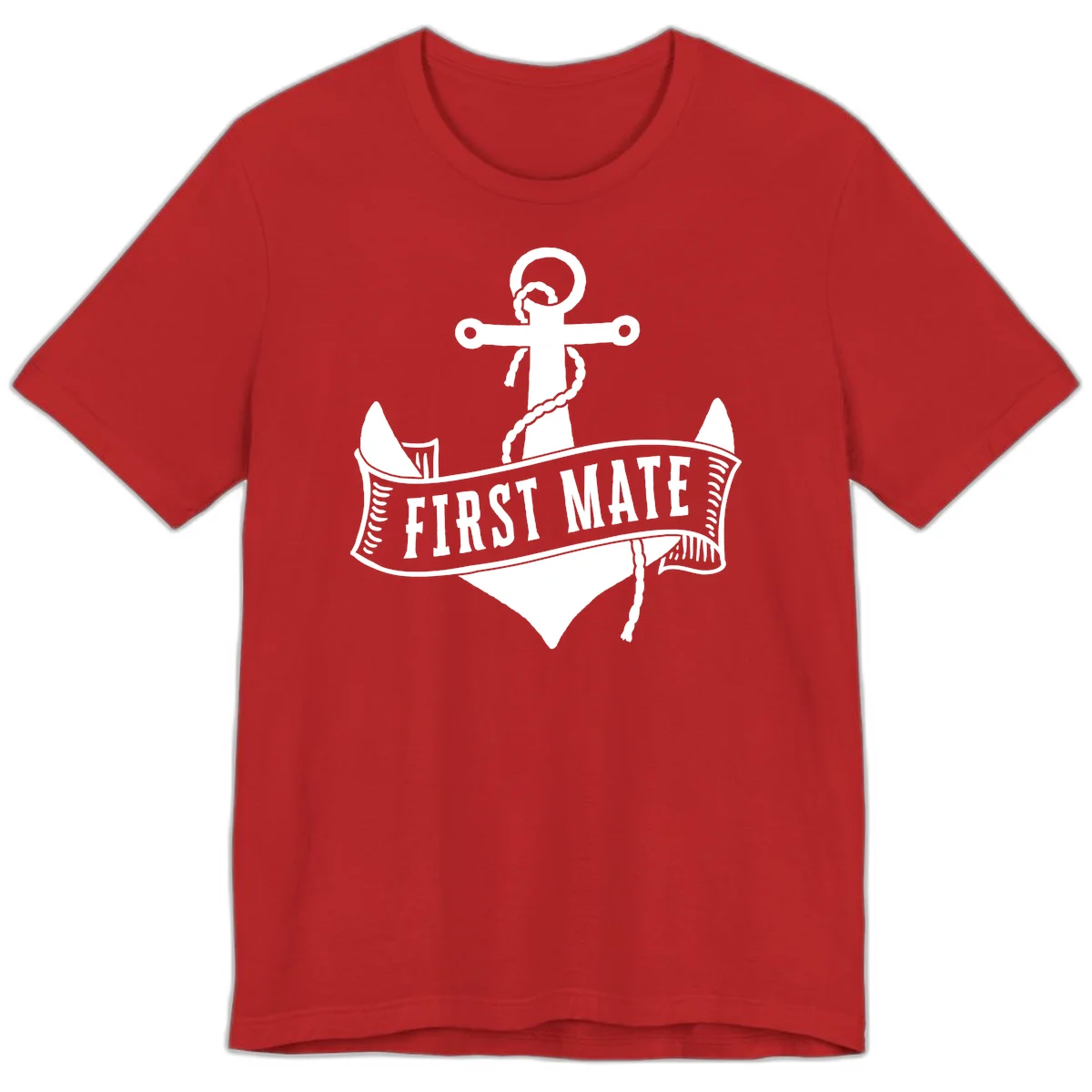 First Mate Anchor Nautical Premium T-Shirt in Red
