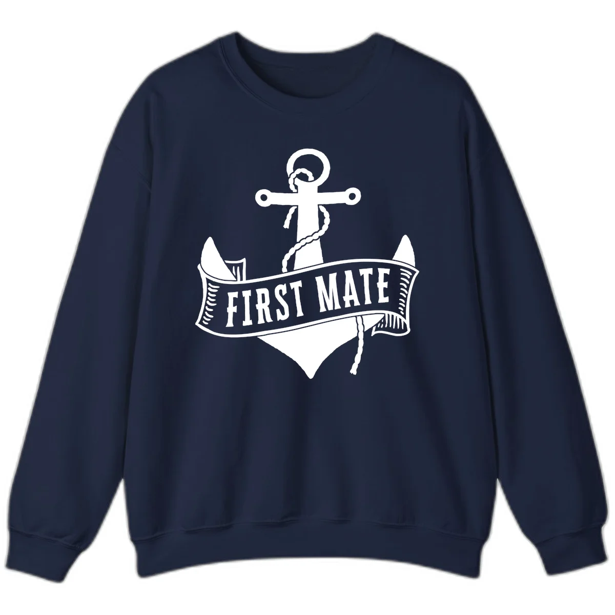 First Mate Anchor Nautical Sweatshirt in Navy