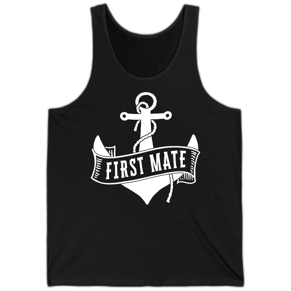 First Mate Anchor Nautical Tank Top in Black