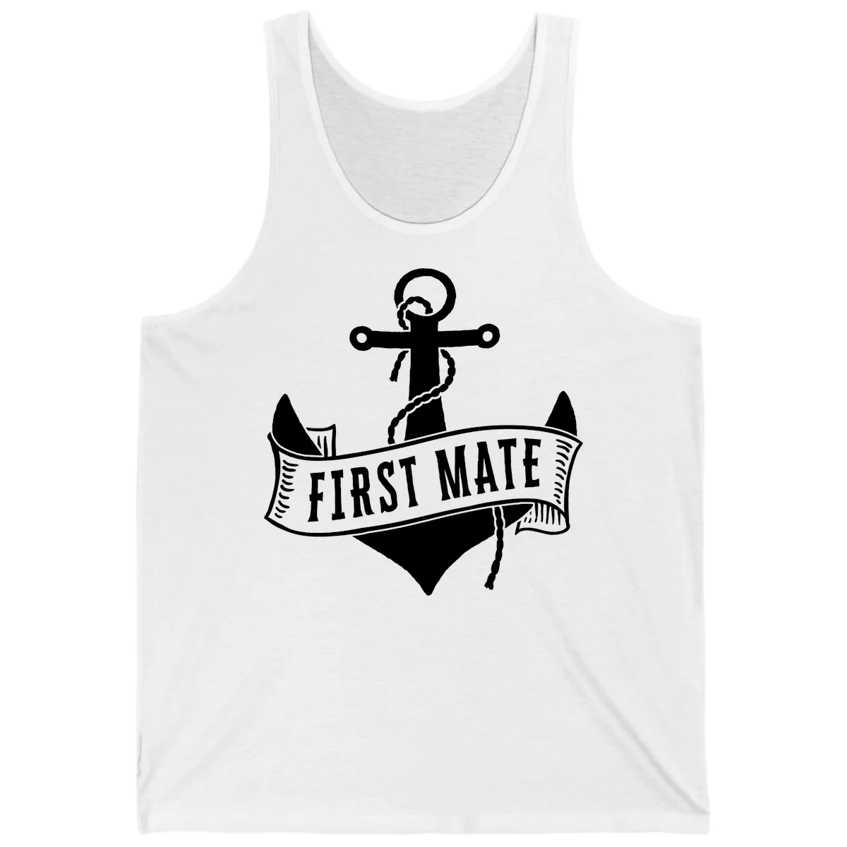First Mate Anchor Nautical Tank Top in White