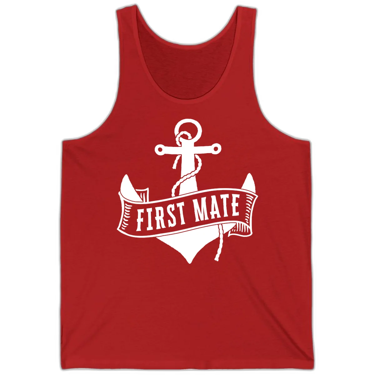 First Mate Anchor Nautical Tank Top in Red