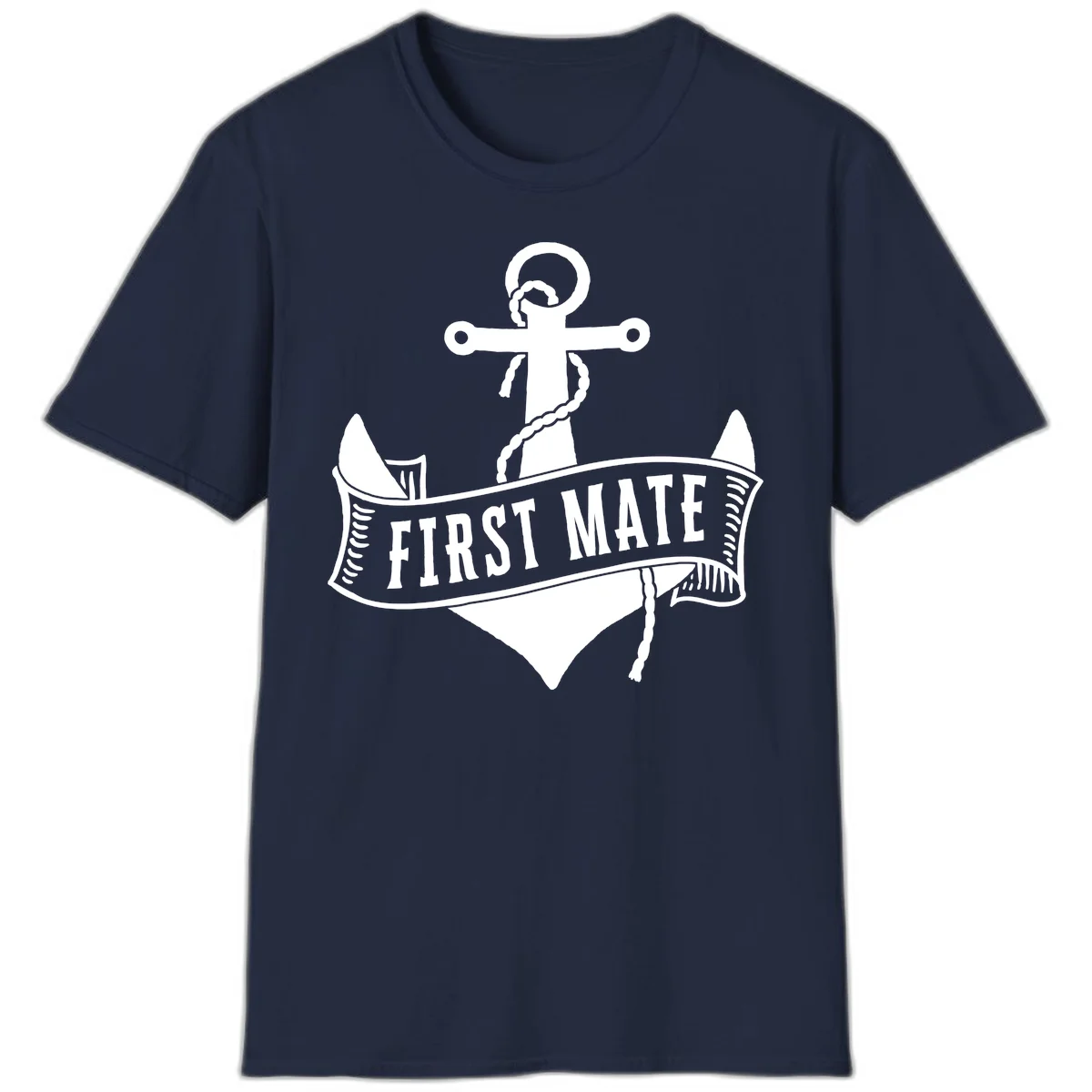 First Mate Anchor Nautical T-Shirt in Navy