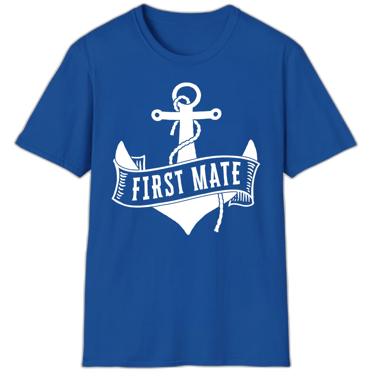 First Mate Anchor Nautical T-Shirt in Royal