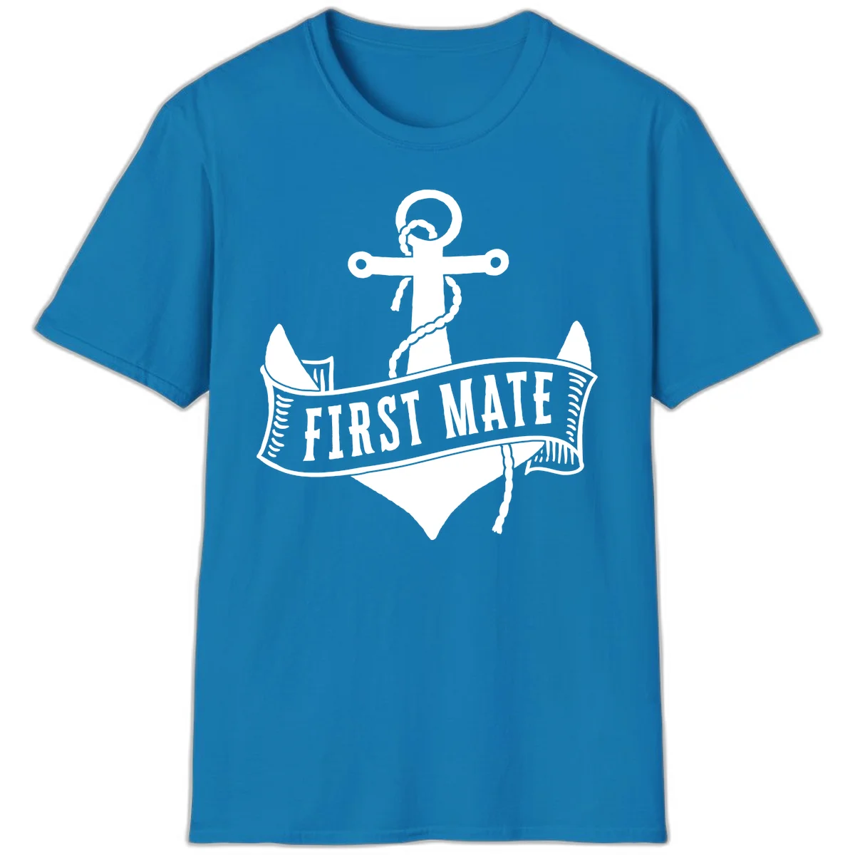 First Mate Anchor Nautical T-Shirt in Sapphire