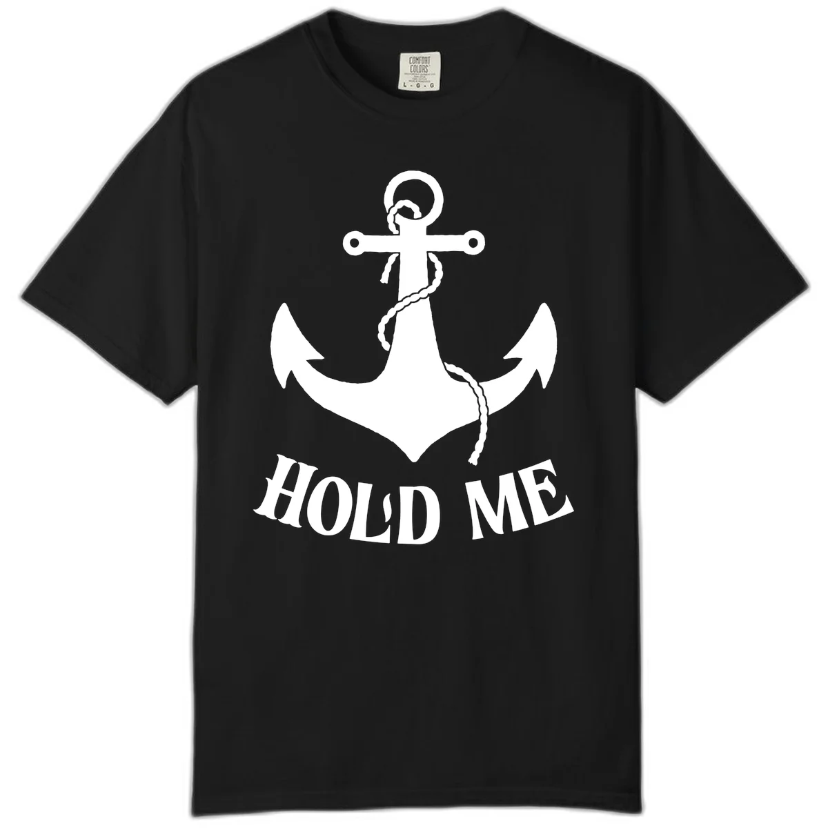Anchor Hold Me Nautical Design Comfort Color in Black
