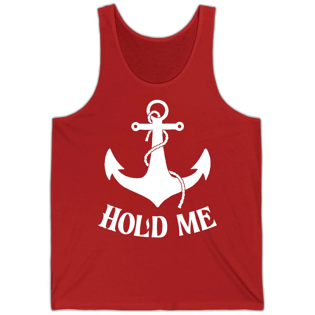 Anchor Hold Me Nautical Design Tank in Red