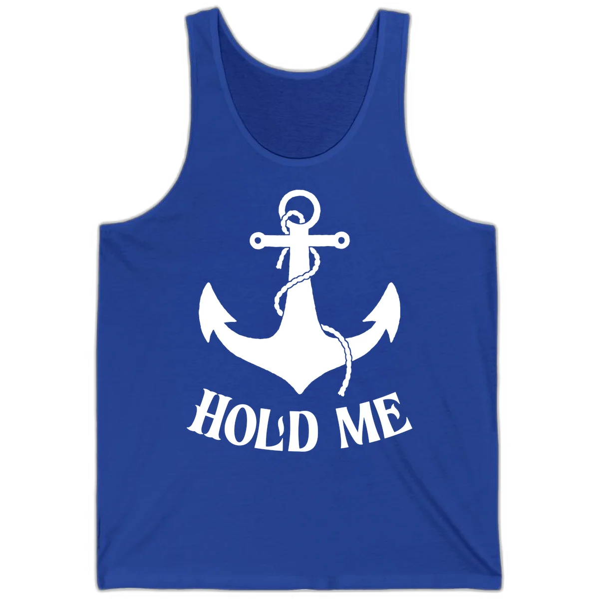 Anchor Hold Me Nautical Design Tank in True Royal