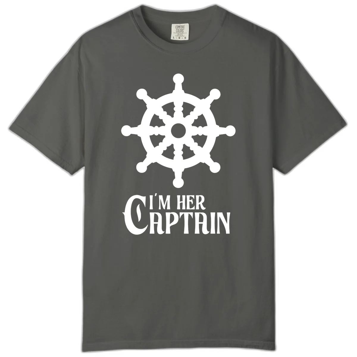 I'm Her Captain Comfort Color T-Shirt in Pepper