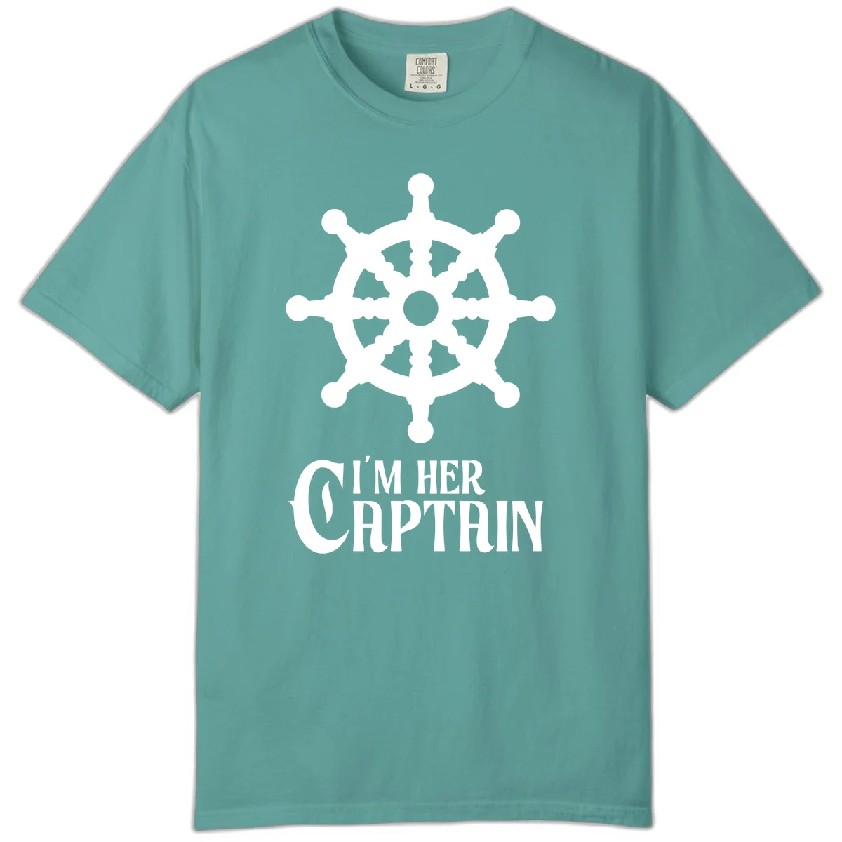 I'm Her Captain Comfort Color T-Shirt in Seafoam