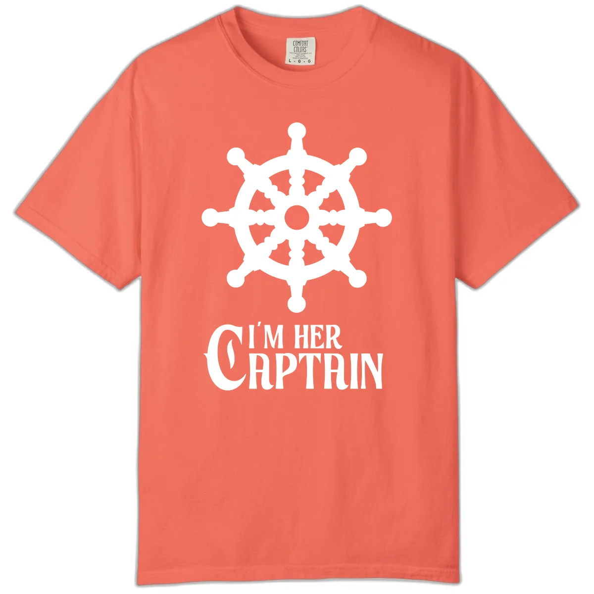 I'm Her Captain Comfort Color T-Shirt in Bright Salmon