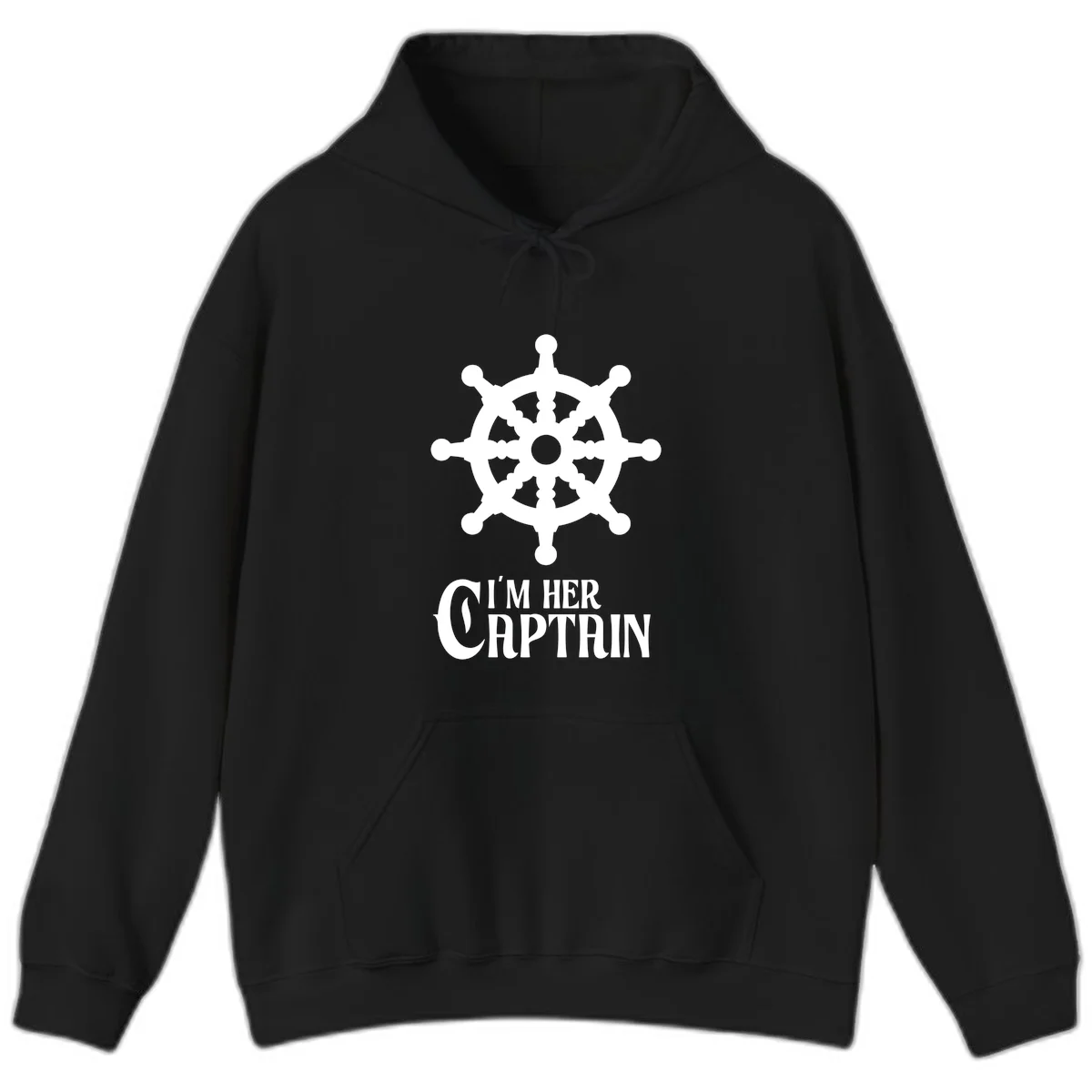 I'm Her Captain Hoodie in Black