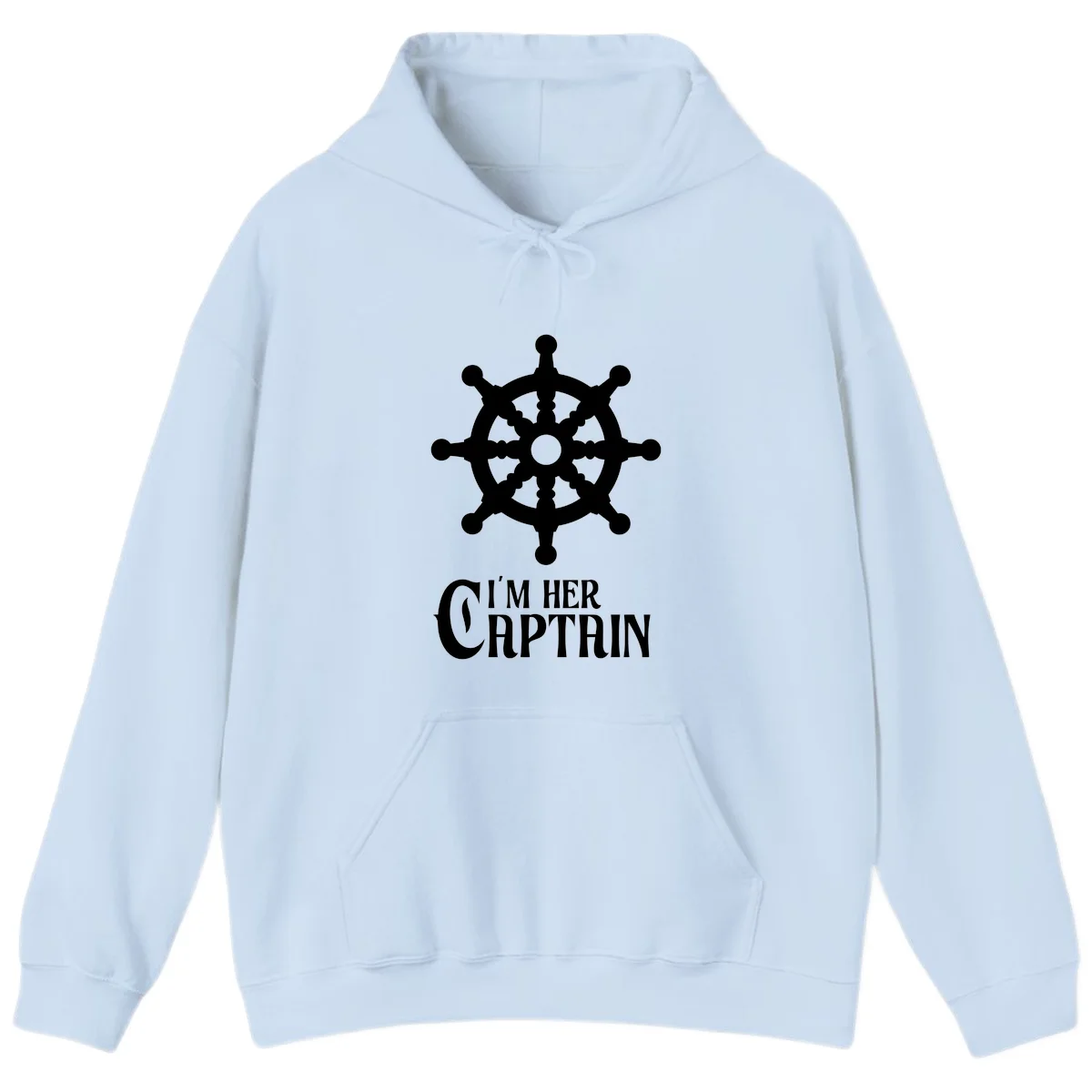 I'm Her Captain Hoodie in Light Blue