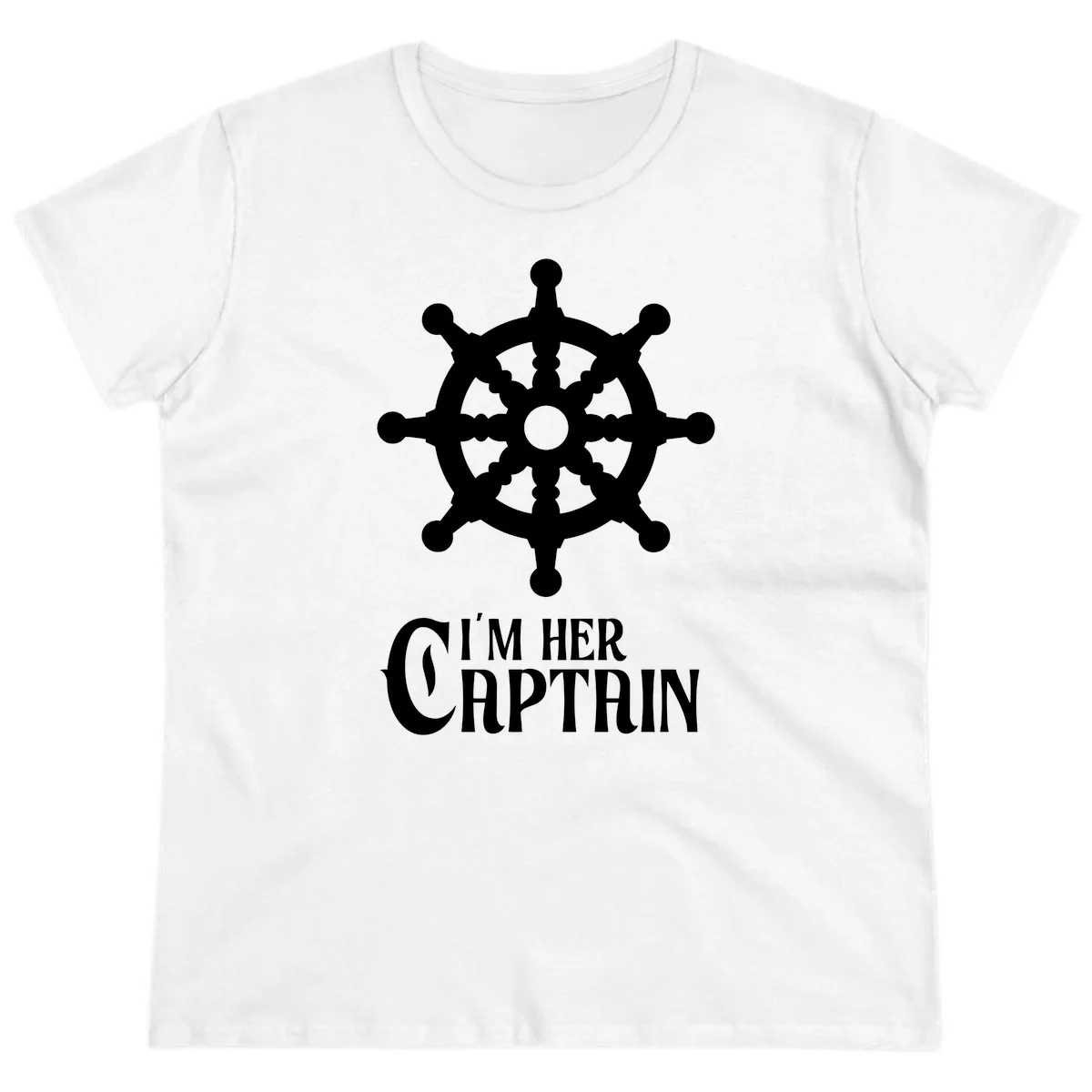 I'm Her Captain Ladies Tee in White