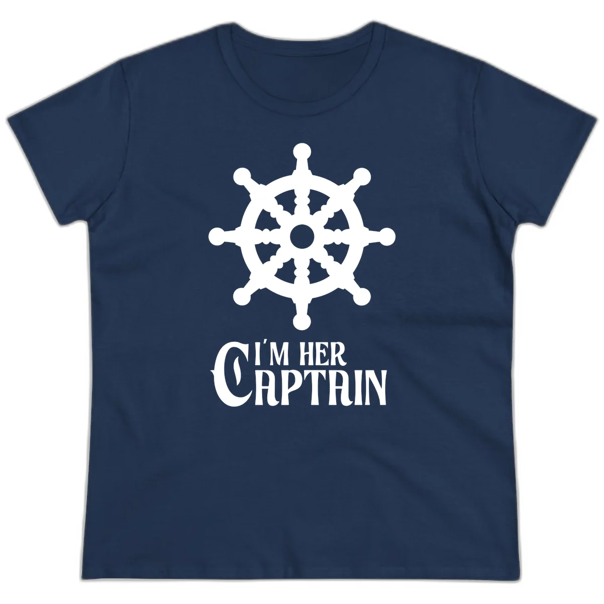 I'm Her Captain Ladies Tee in Navy