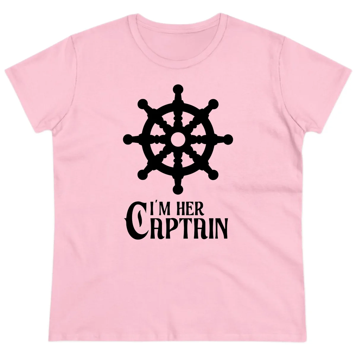 I'm Her Captain Ladies Tee in Light Pink