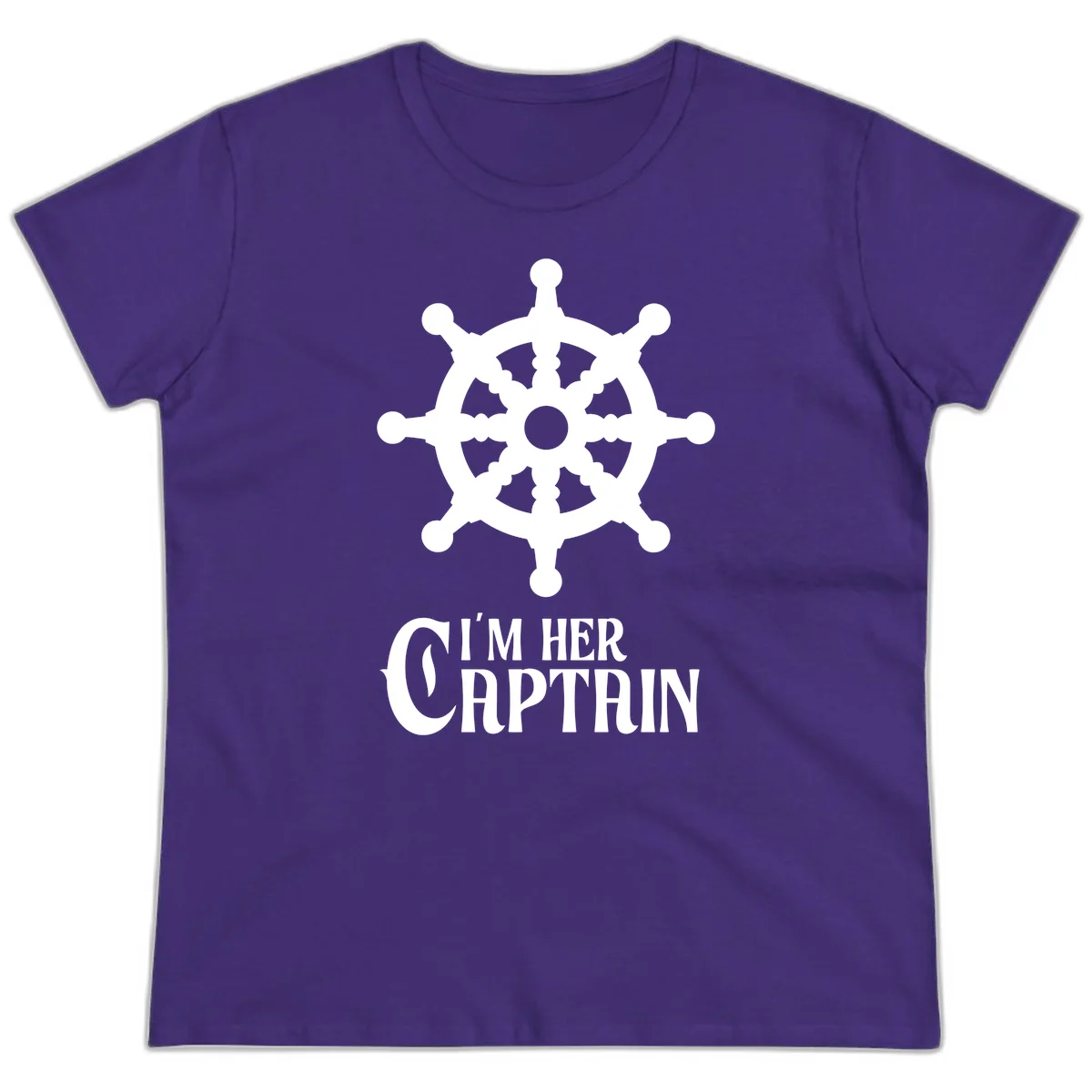 I'm Her Captain Ladies Tee in Purple