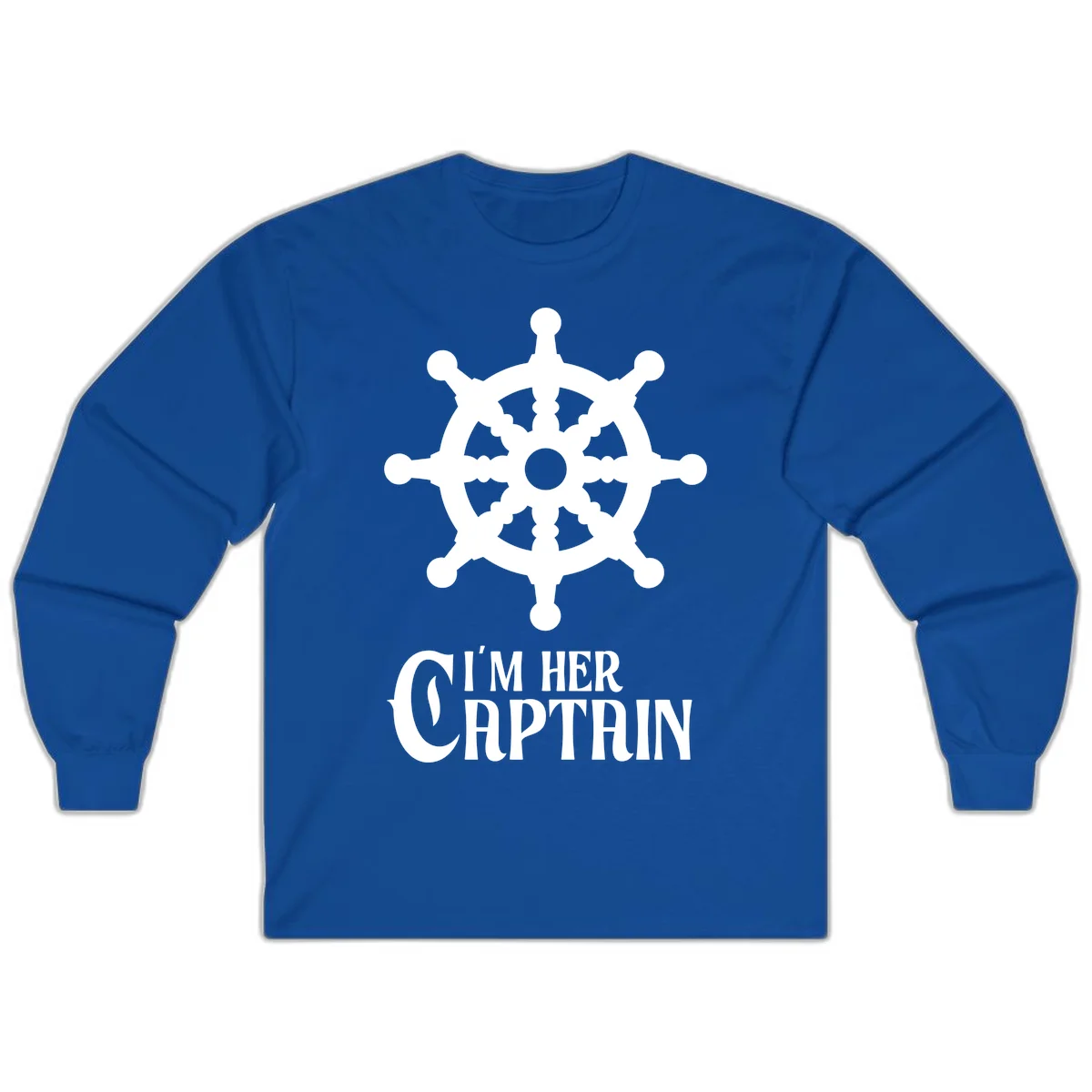 I'm Her Captain Long Sleeve T-Shirt in Royal
