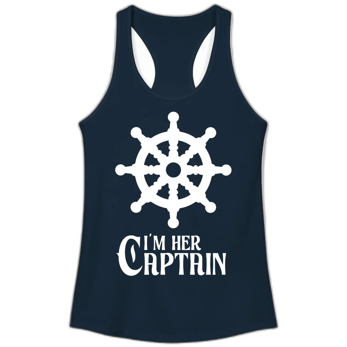 I'm Her Captain Ladies Tank Top in Solid Midnight Navy