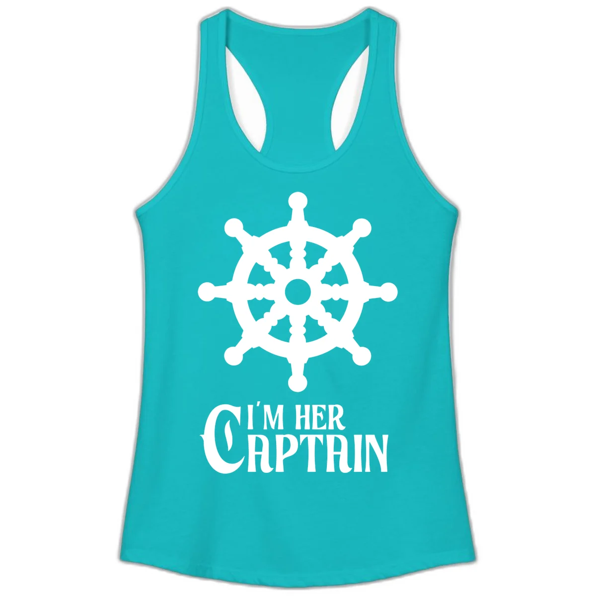 I'm Her Captain Ladies Tank Top in Tahiti Blue