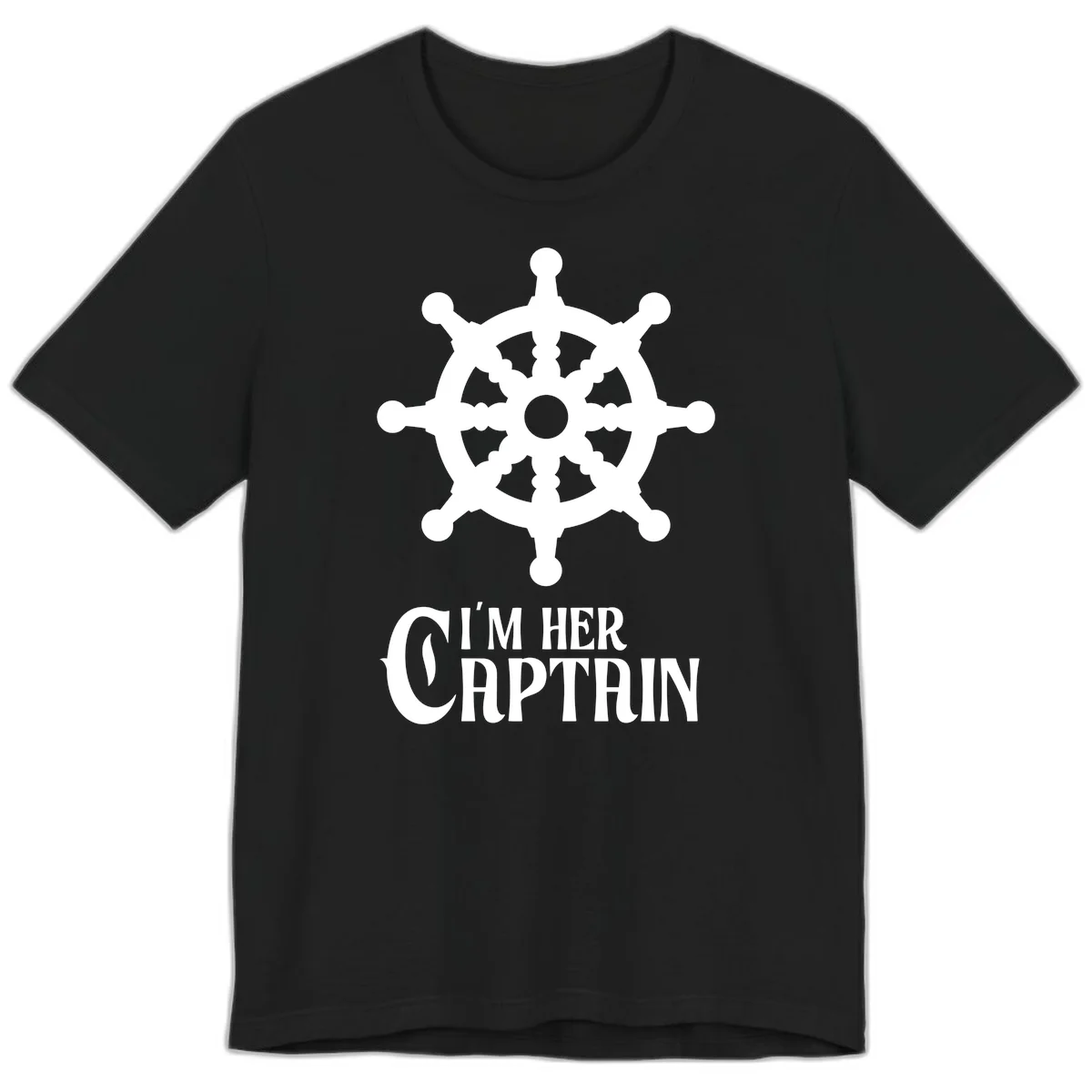 I'm Her Captain Premium T-Shirt in Black