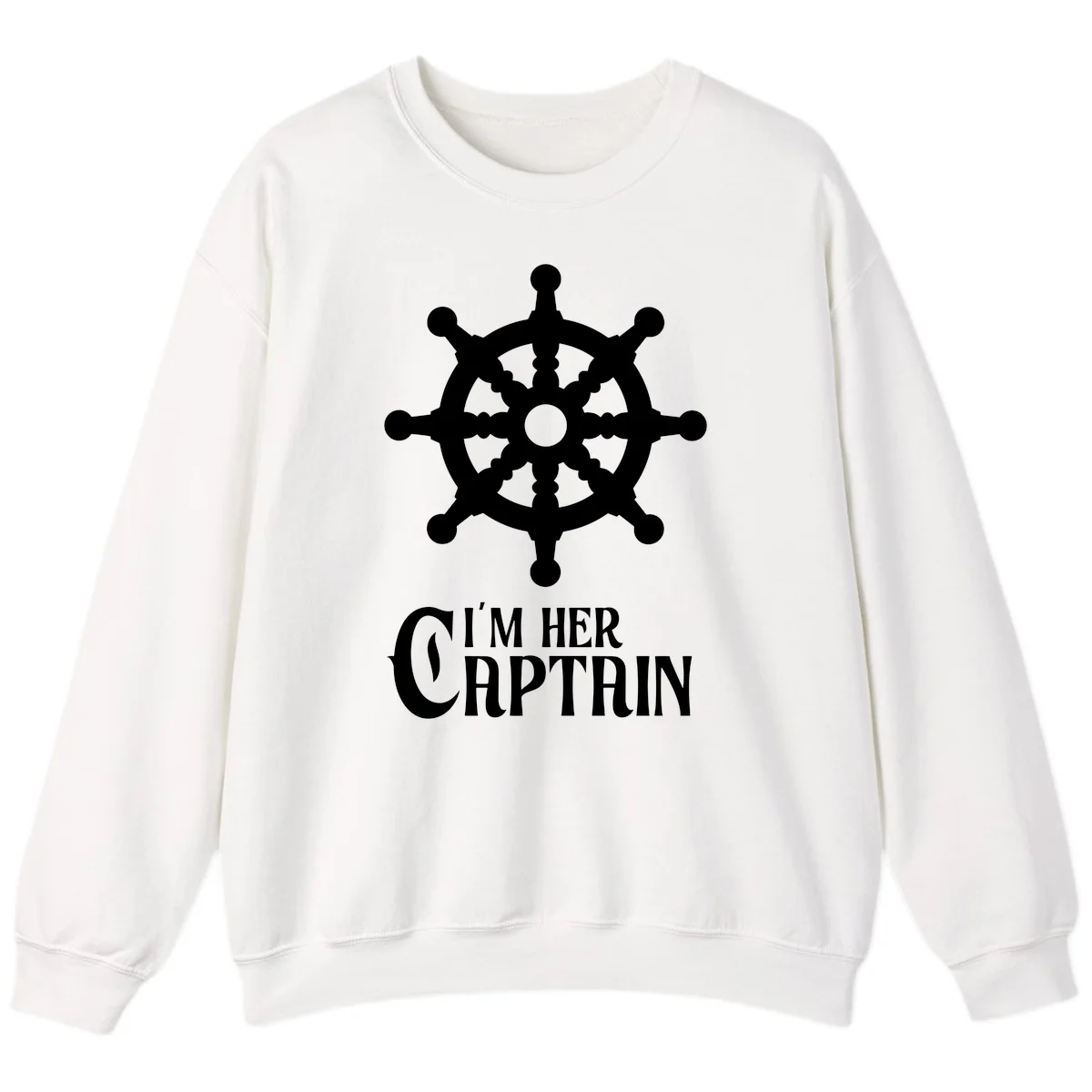 I'm Her Captain Sweatshirt in White