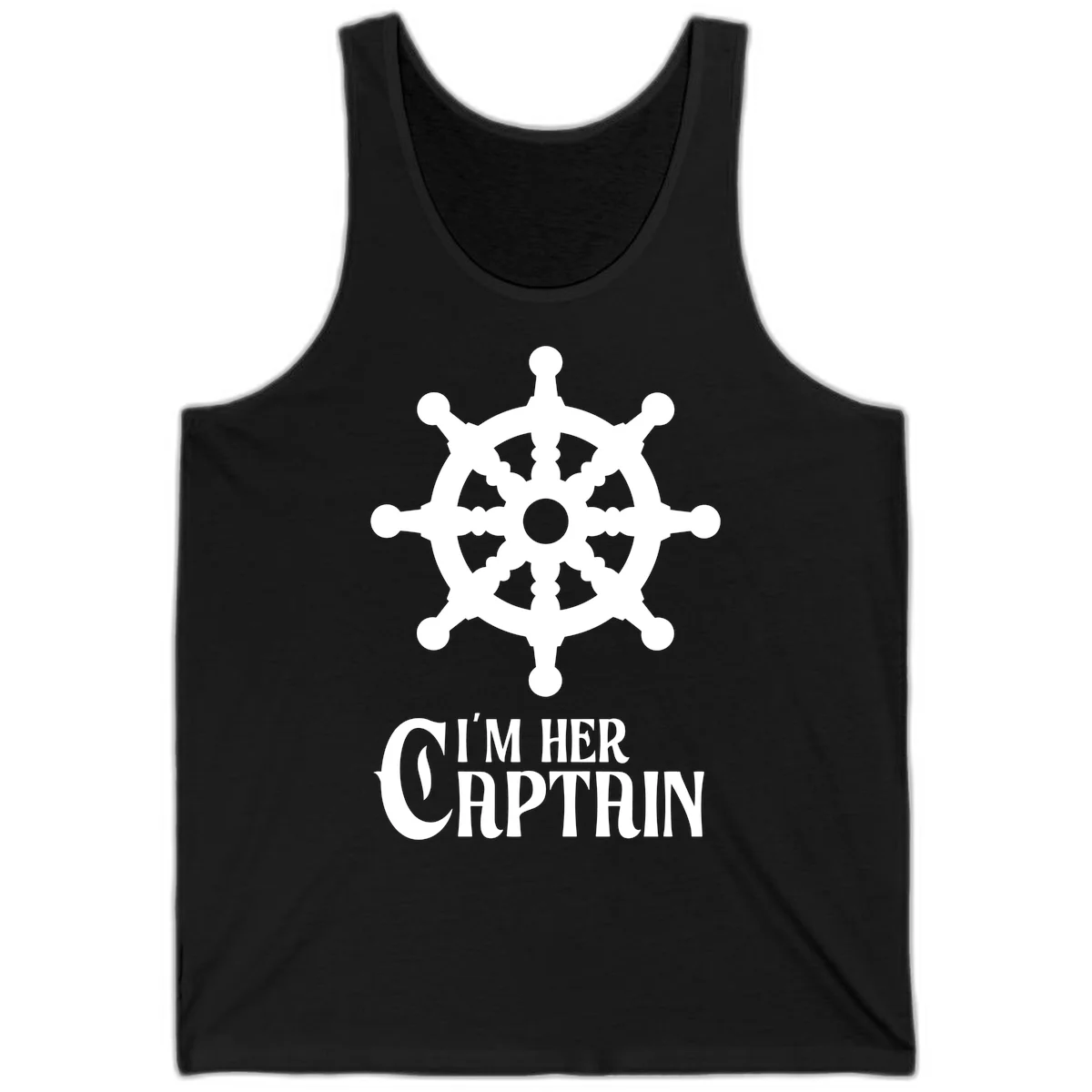 I'm Her Captain Tank Top in Black