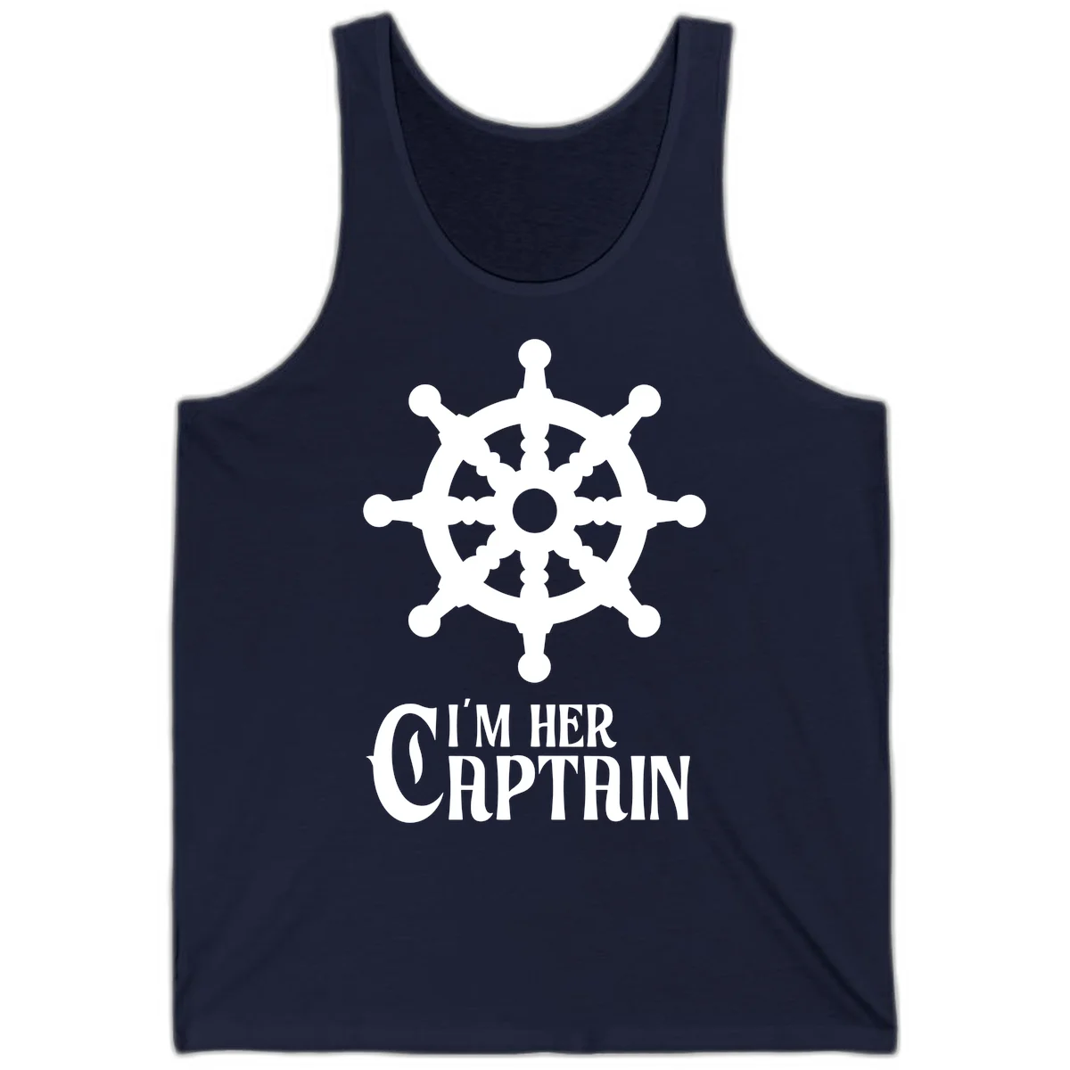 I'm Her Captain Tank Top in Navy