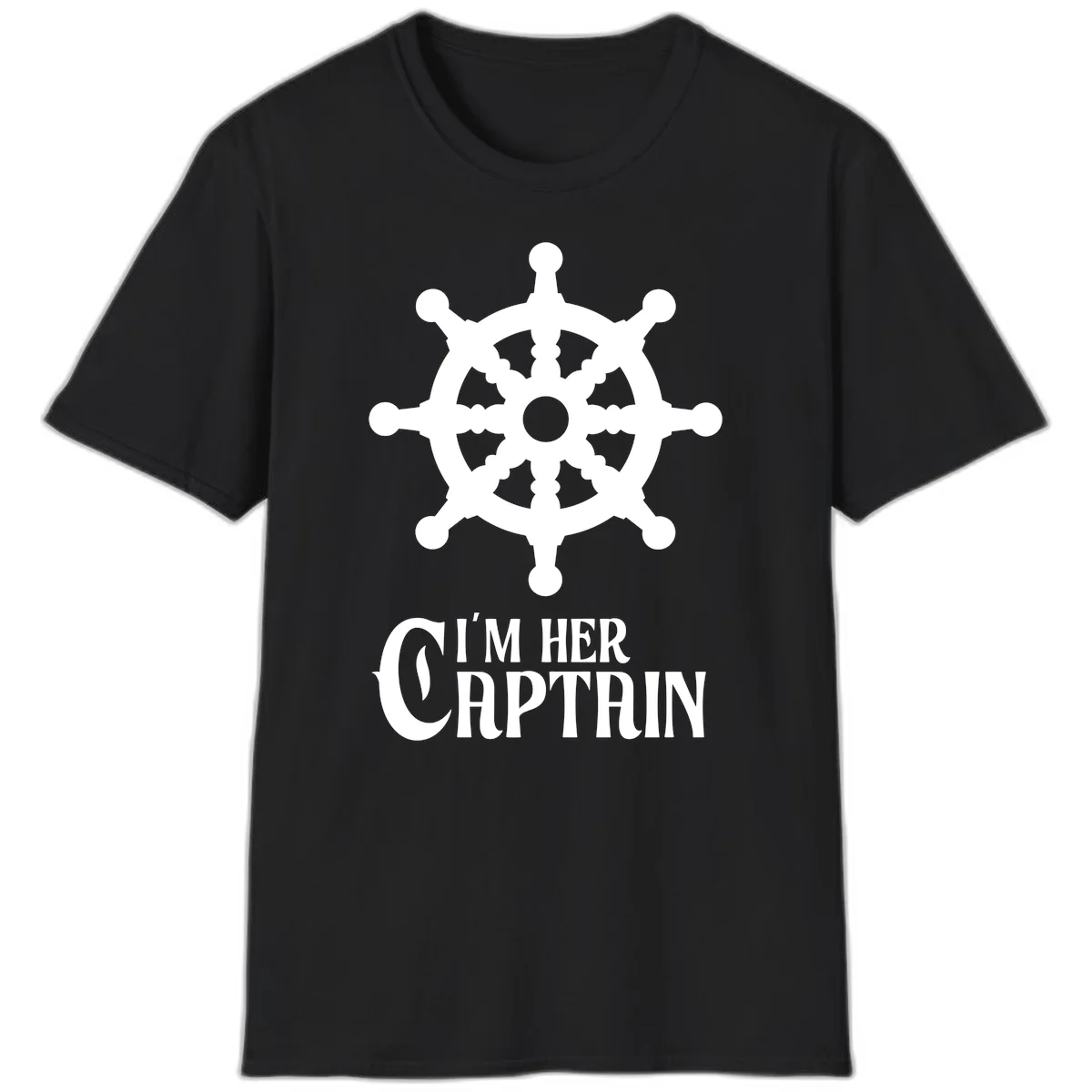 I'm Her Captain T-Shirt in Black