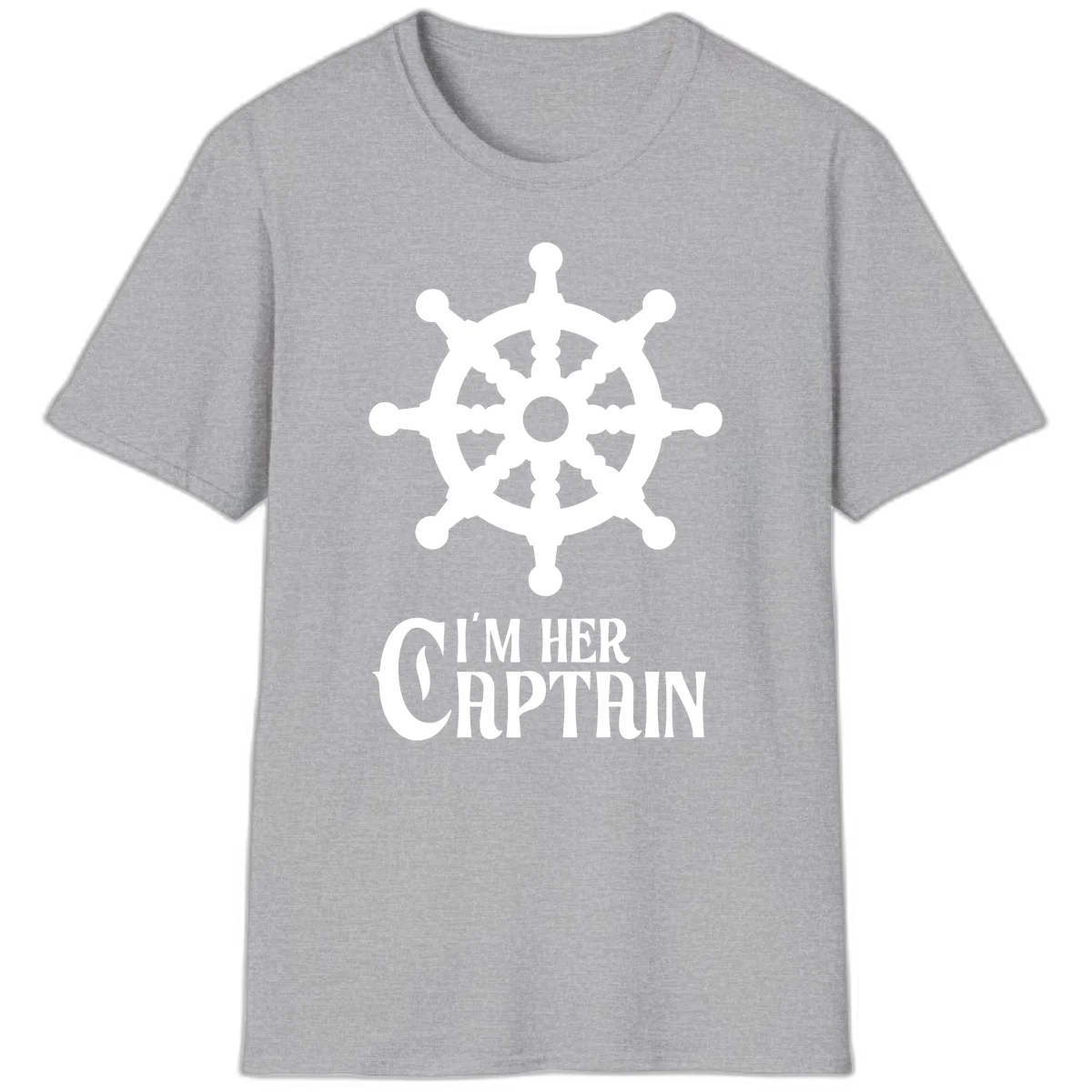 I'm Her Captain T-Shirt in Sport Grey