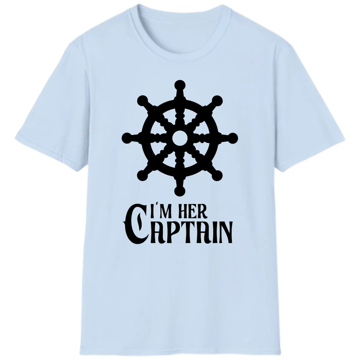 I'm Her Captain T-Shirt in Light Blue