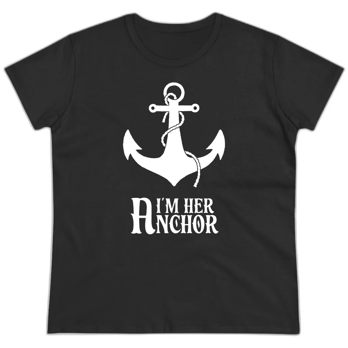 I'm Her Anchor Ladies Tee in Black