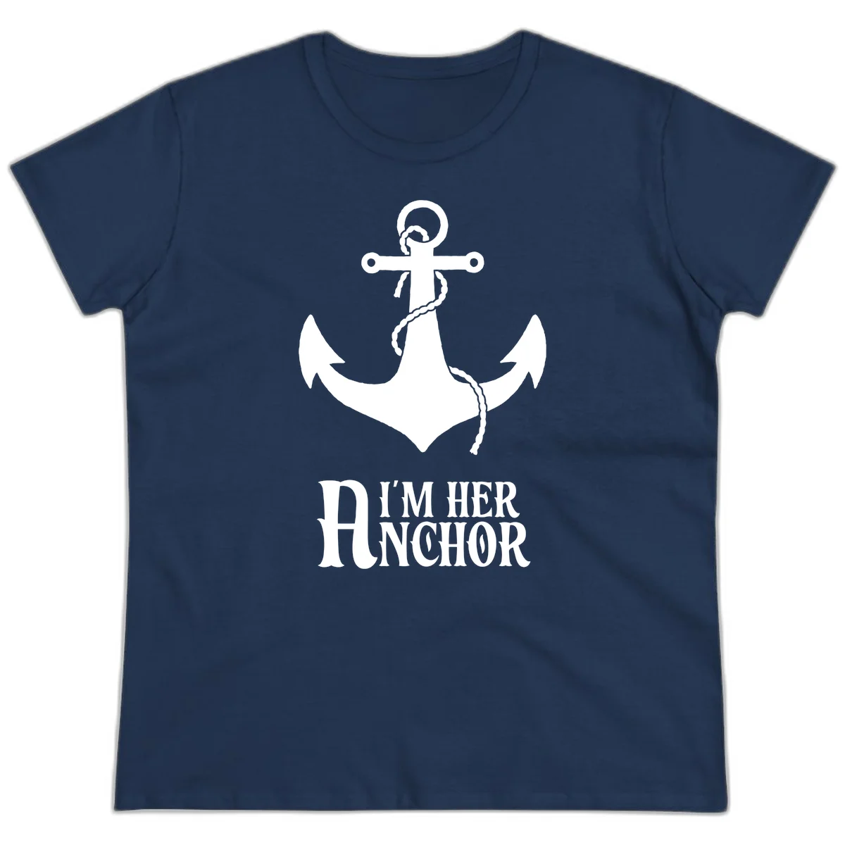 I'm Her Anchor Ladies Tee in Navy