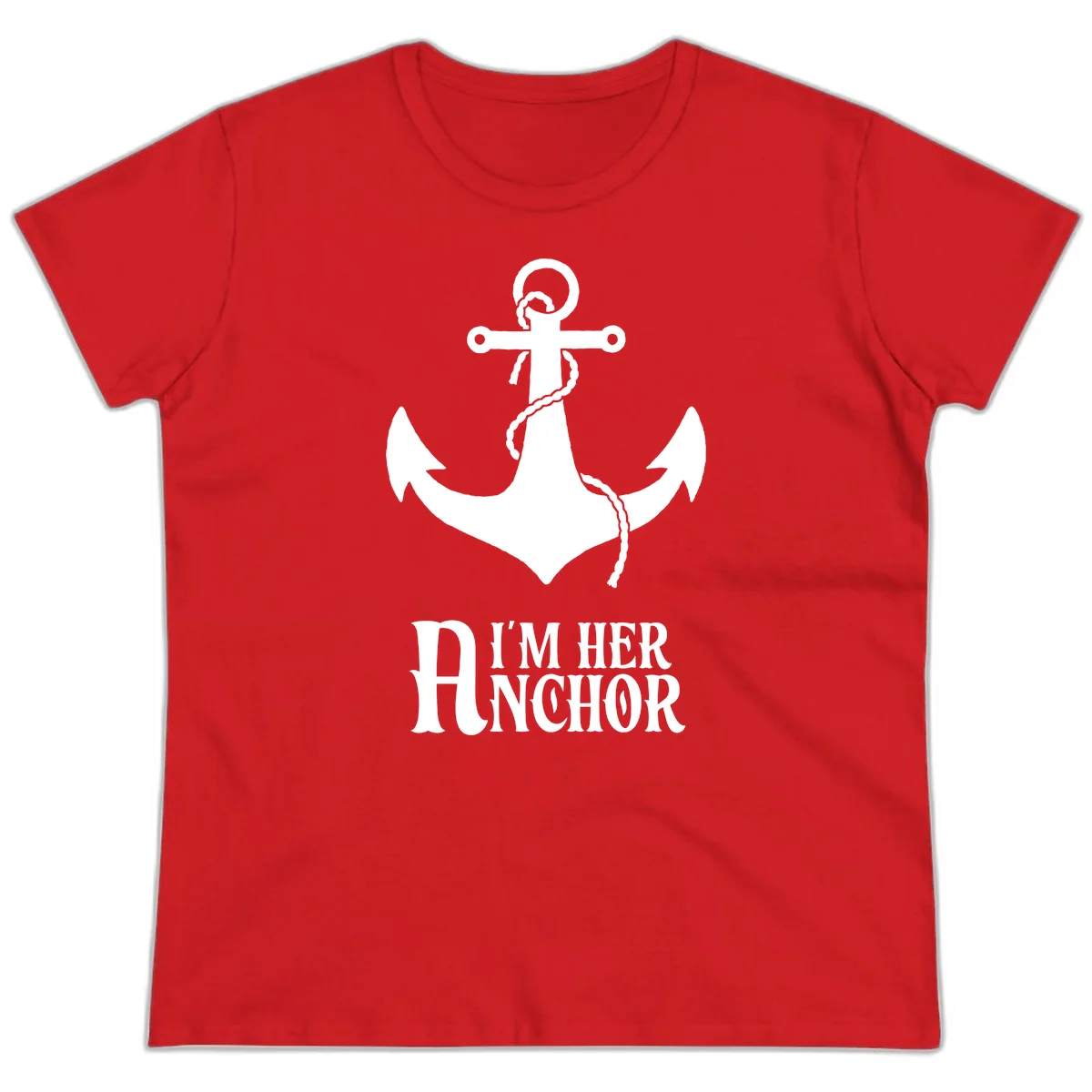 I'm Her Anchor Ladies Tee in Red