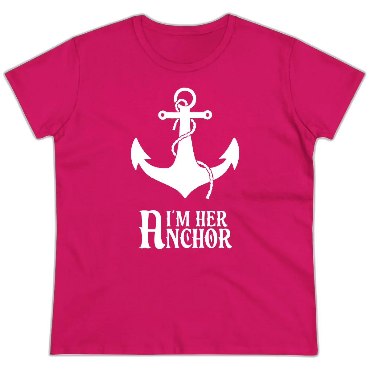 I'm Her Anchor Ladies Tee in Heliconia