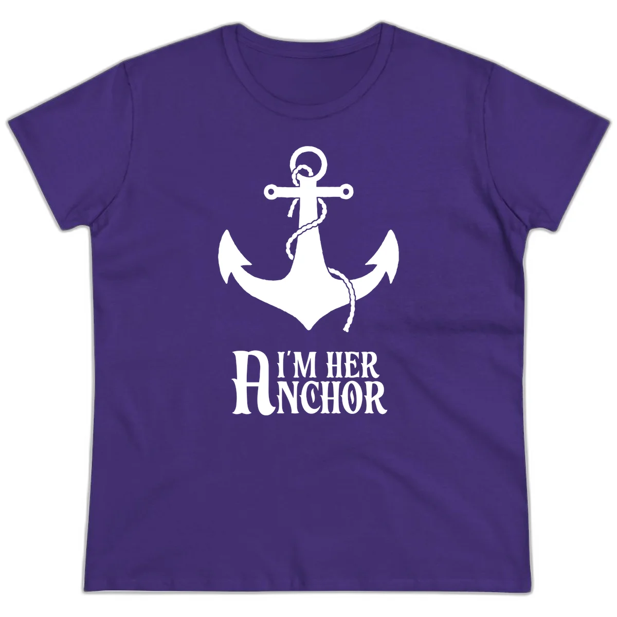 I'm Her Anchor Ladies Tee in Purple