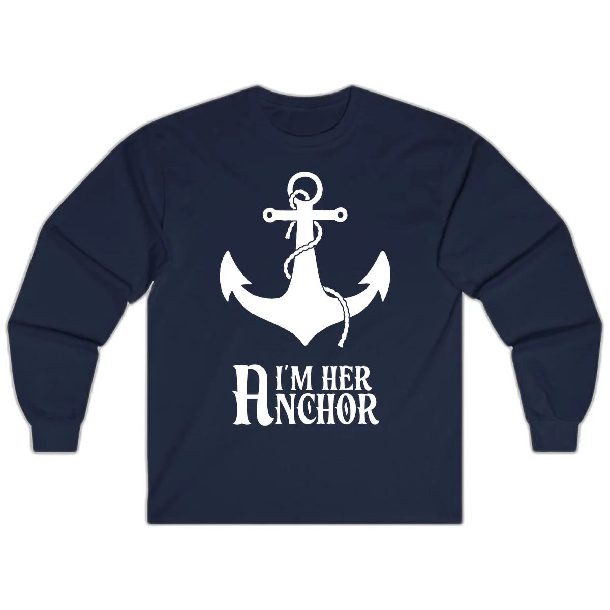 I'm Her Anchor Long Sleeve in Navy