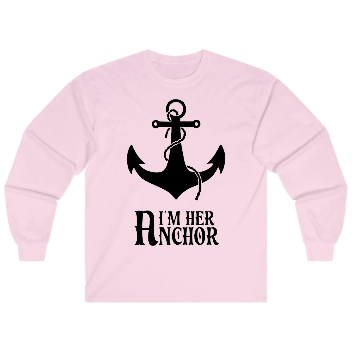 I'm Her Anchor Long Sleeve in Light Pink